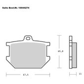 SAITO BRAKE-PADS ORGANIC