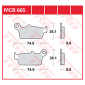 TRW BRAKE-PADS ORGAN.