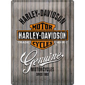 Targa metallica Harley-Davidson metallic, 30x40cm