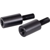 Alum. turn signal stem extension M8, dia. 15.5mm, black, pair