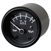 T&T Öldruck-Anzeige 48mm, elektr., schwarz