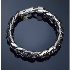 Armband "Leather And Steel I"