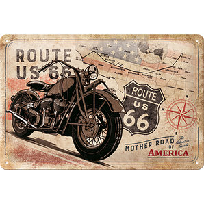 Фото - Інший інтер'єр і декор ART Route 66 Tabliczka blaszana Wymiary: 30 x 20 cm US Highways 