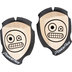 POWERFACE KNEE SLIDER WOOD, WITH PRINT, PAIR