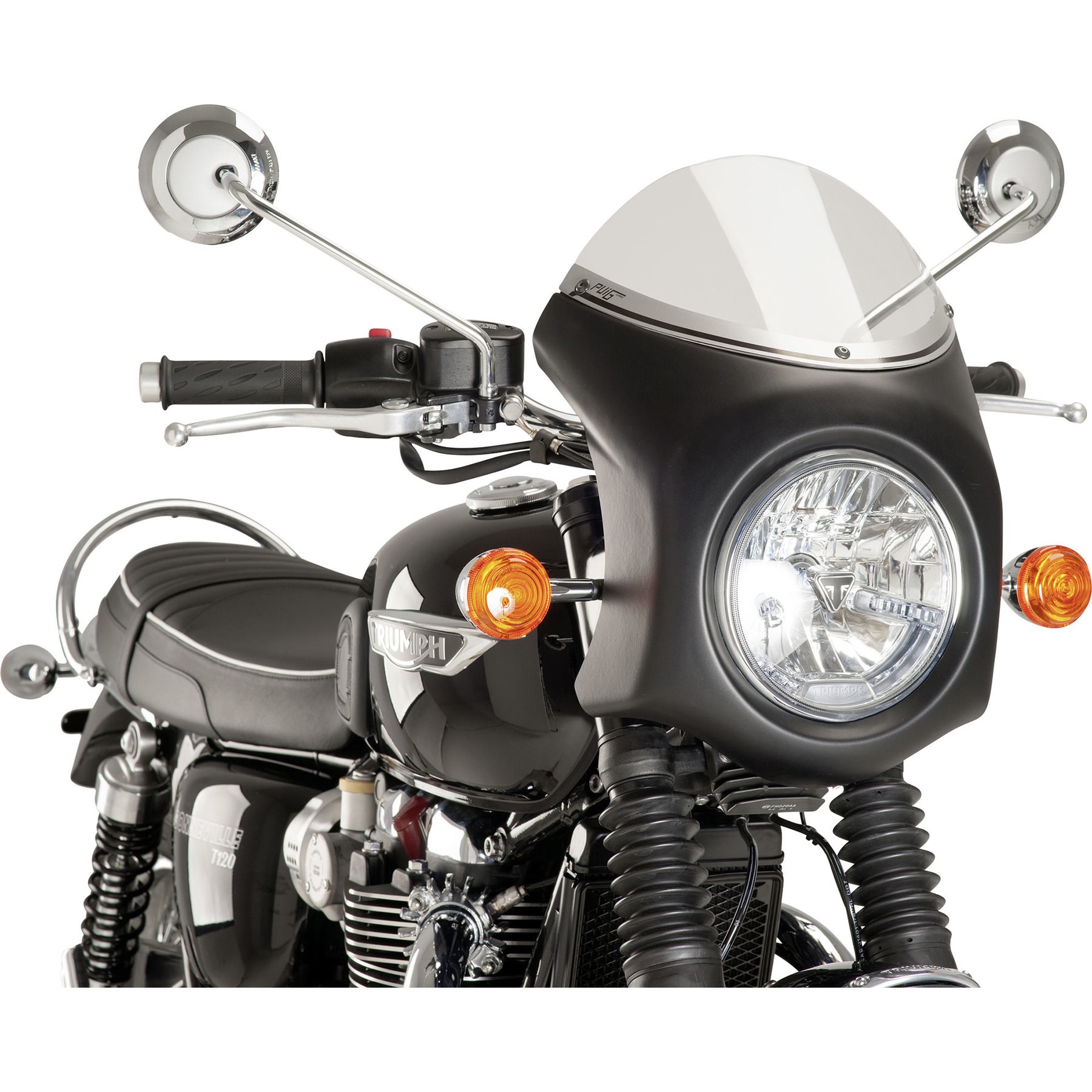 Buy Puig handlebar Fairing with ABE black and tinted screen Louis