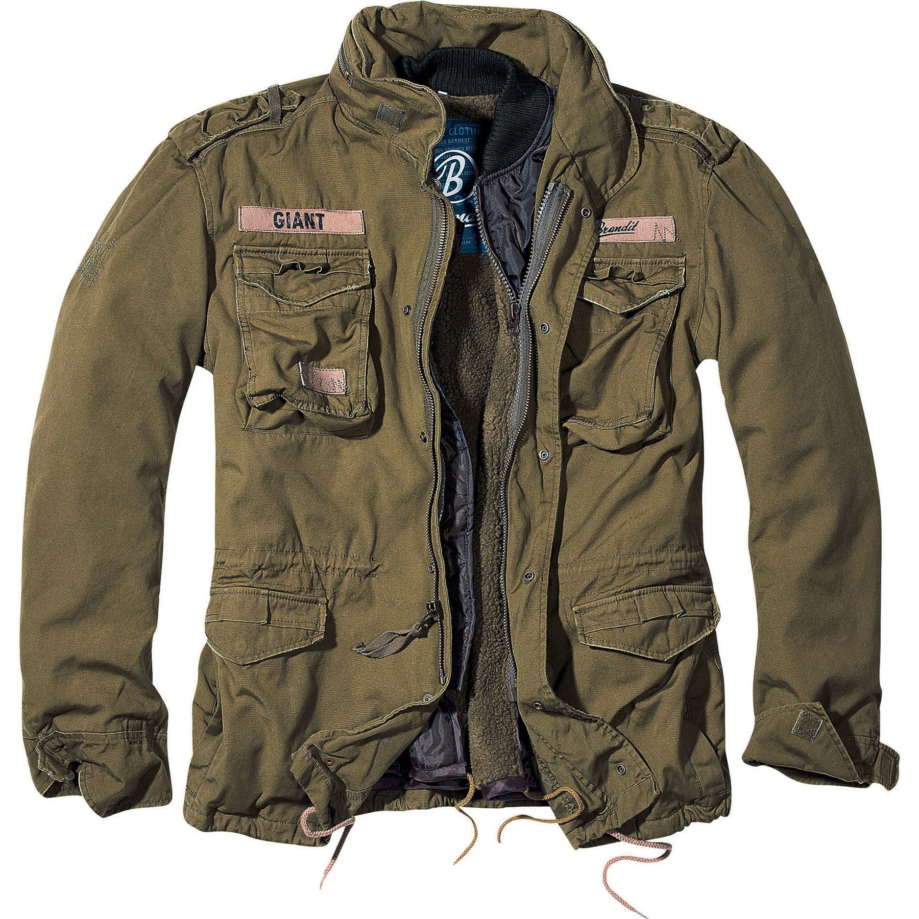 Brandit M65 Campo Gigante Giacca Esercito Uomo Cappotto Dell'Annata Calda Fodera - Foto 7