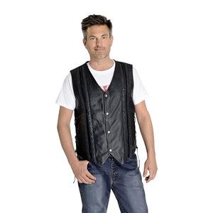 Gilet cuir á lacets