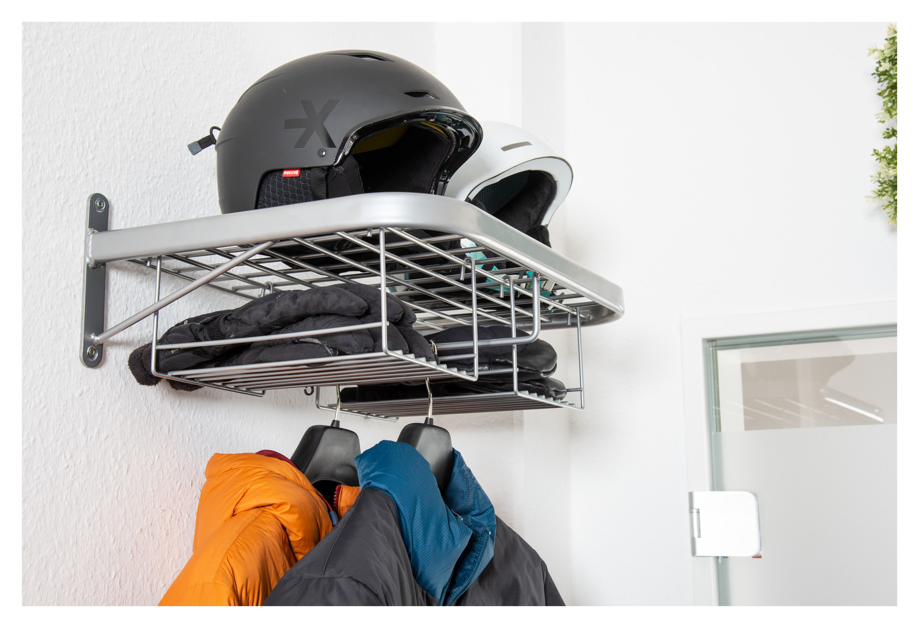 Helmhalterung Wand - Motorrad Garderobe Mit Haken Für Handschuhe & Jacke Bis 150 Pfund