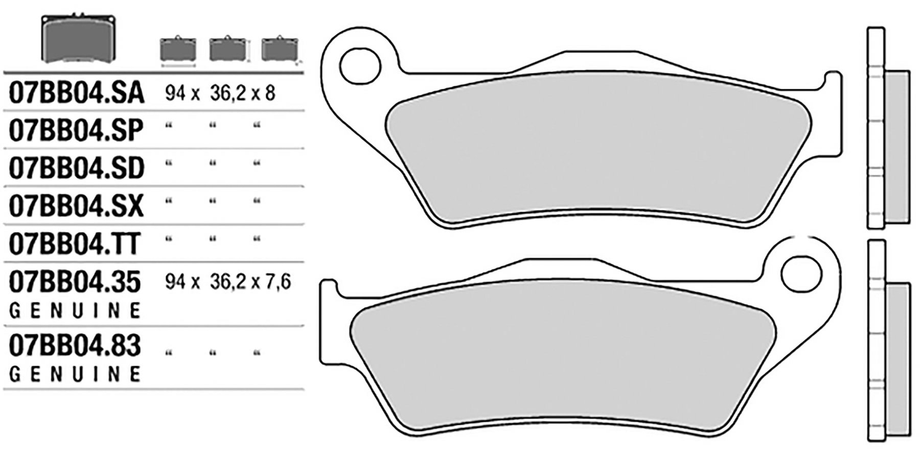 Disc Brake Pad Set-Brembo Front WD EXPRESS 520 13030 253