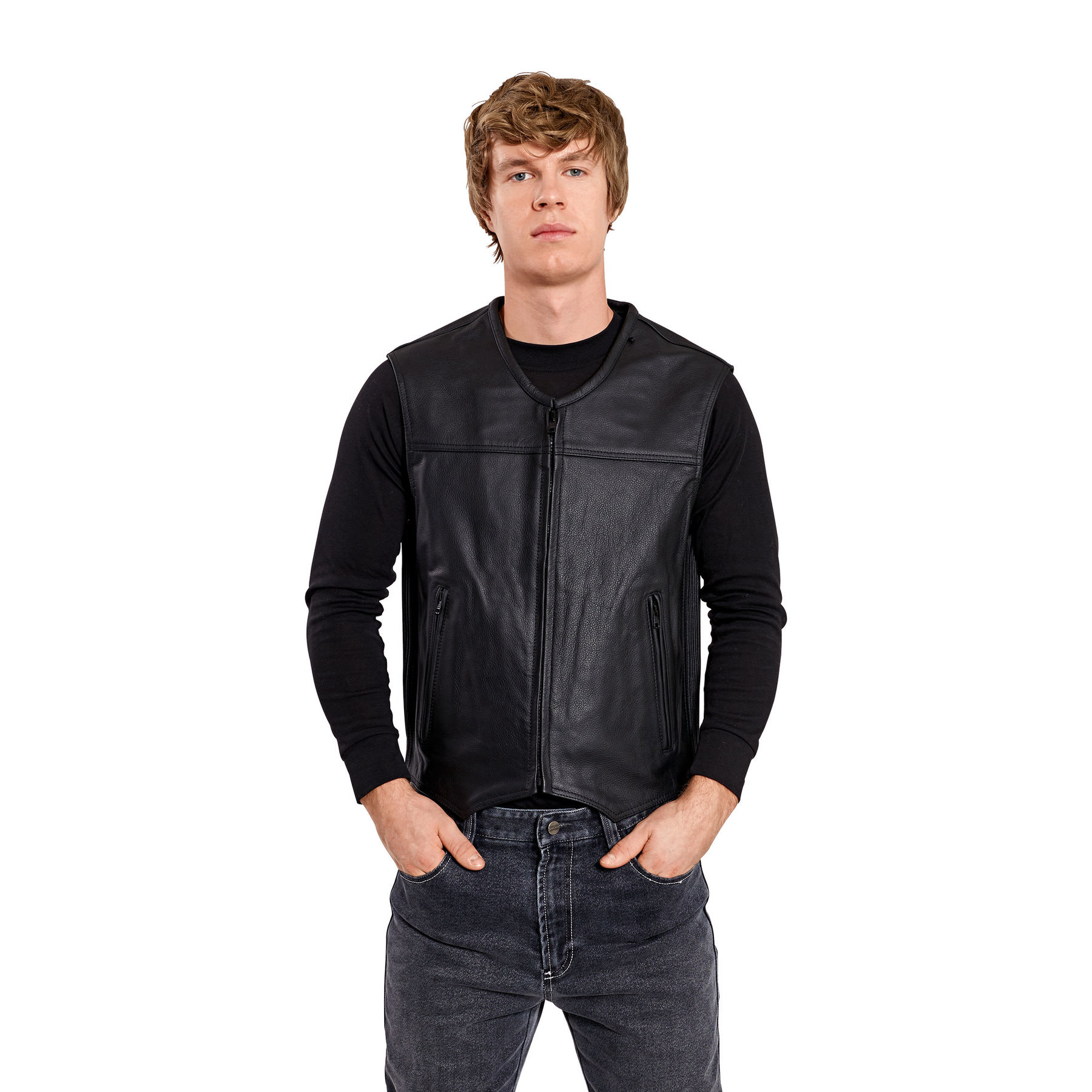 Buy Highway 1 leather vest | Louis motorcycle clothing and technology