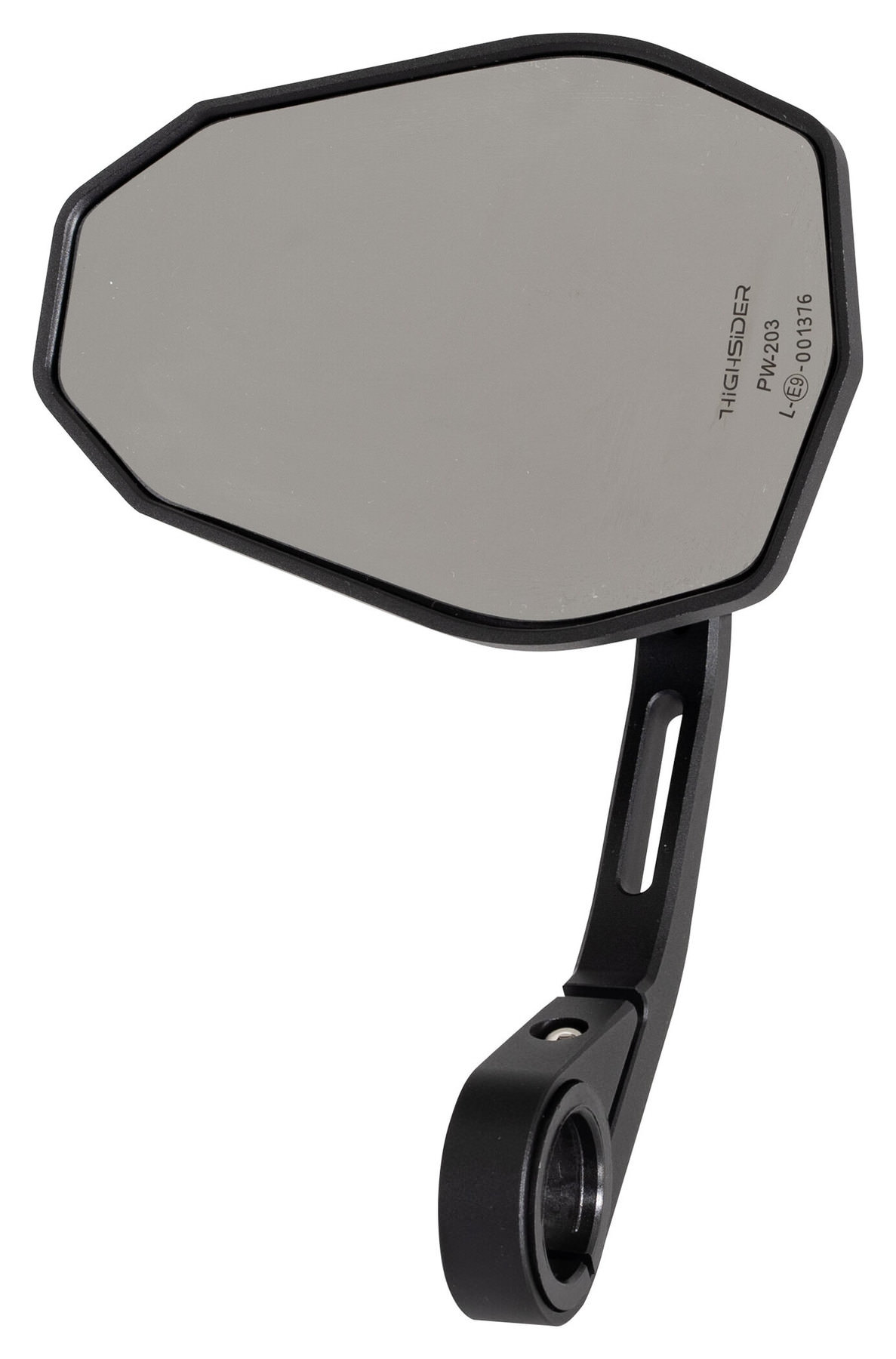 HIGHSIDER VICTORY-BLAST stuur eindspiegel, lang (Black