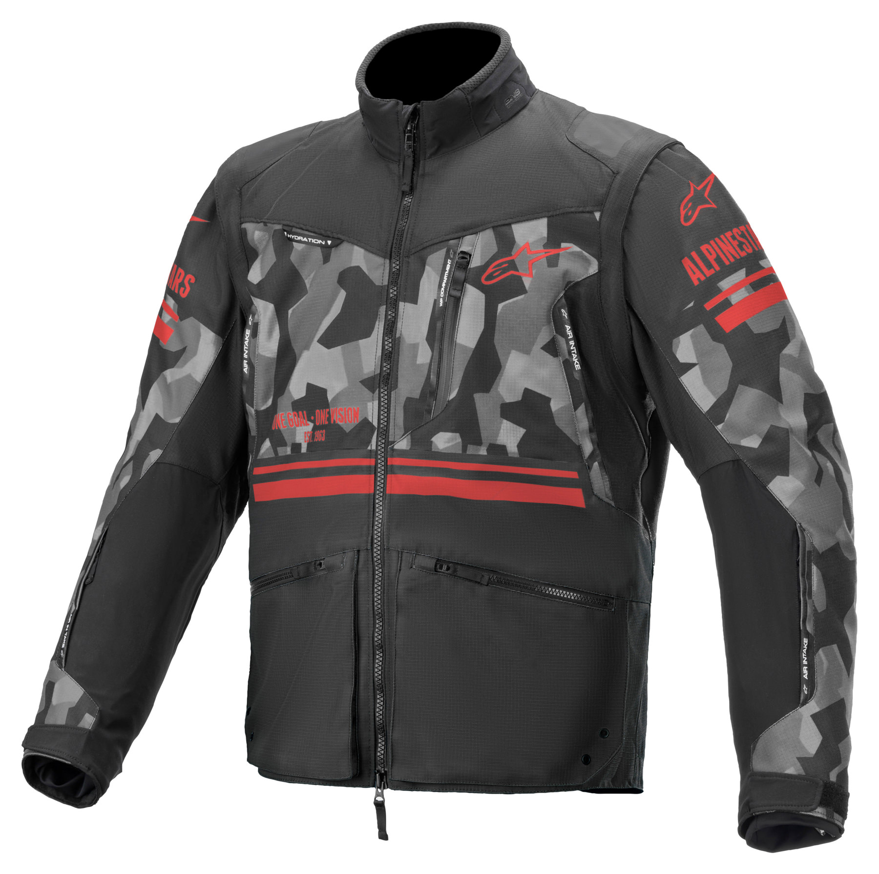 Large Black/Red Alpinestars Mens Venture R Off-Road Motocross Jacket