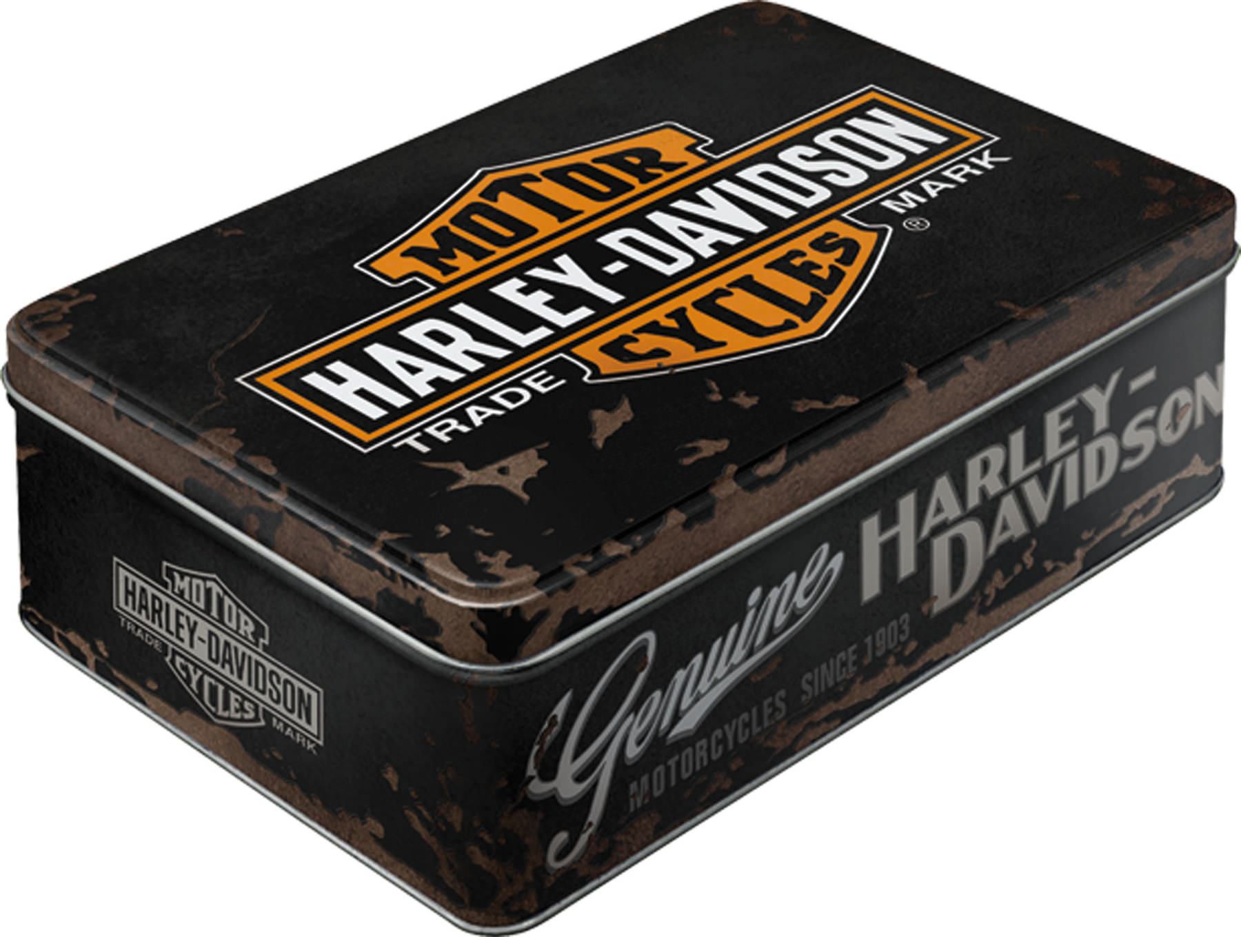 HARLEY DAVIDSON Tin Box on Strap Storage Box by Harley Davidson