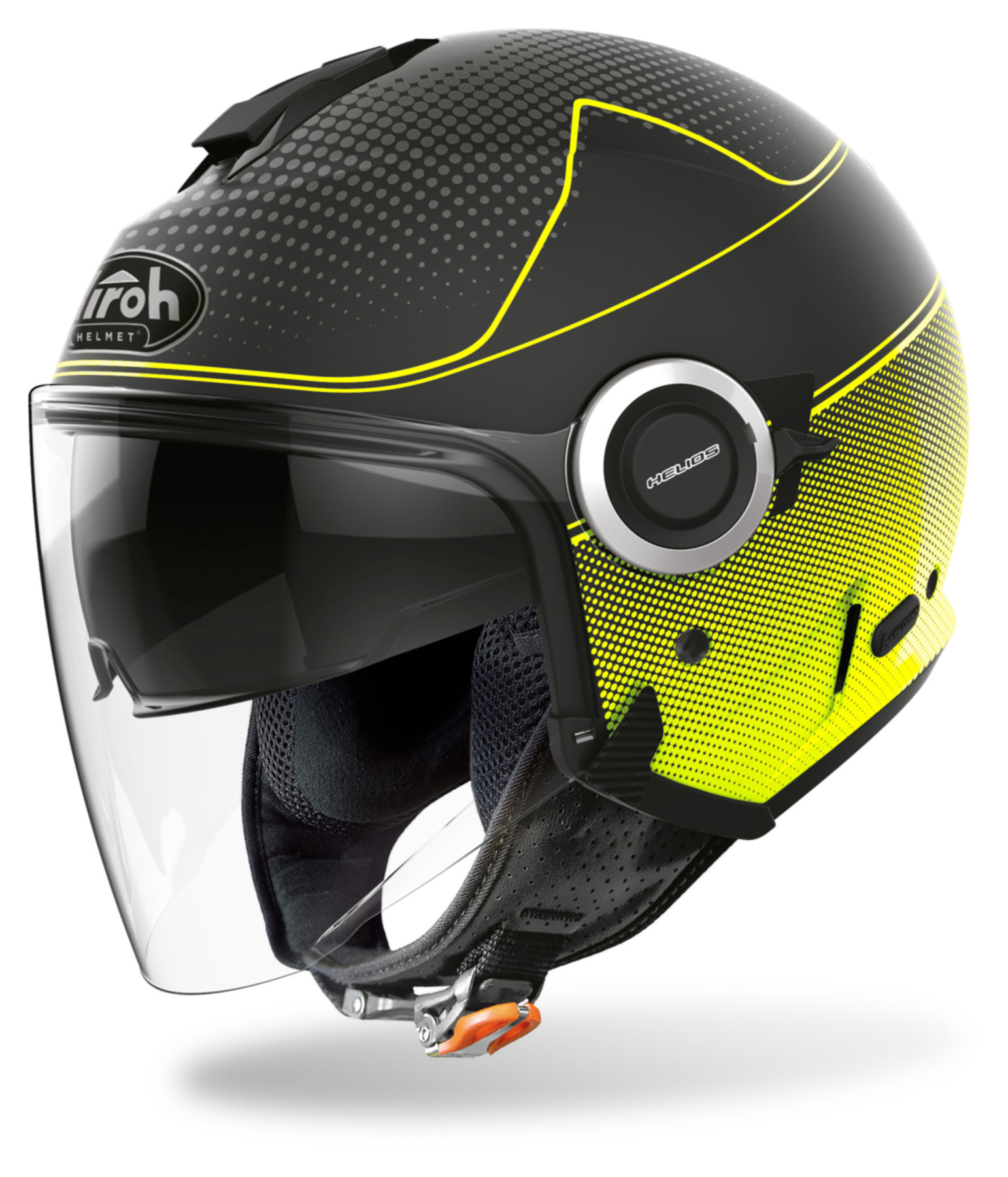Buy Airoh Helios Map Yellow Matt jet helmet | Louis motorcycle clothing and  technology