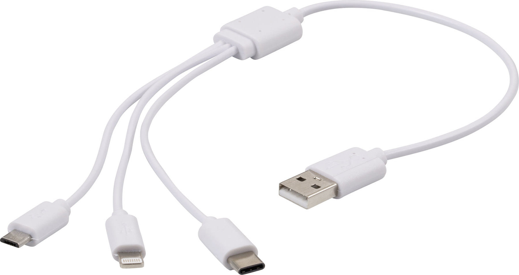 Multi USB Charging Cable,3-in-1 Fast Charge Cable 3ft Multiple Ports Devices USB Charging Cord with iOS/Type C/Micro USB Connectors 5 Vintage Bohemian Flower 