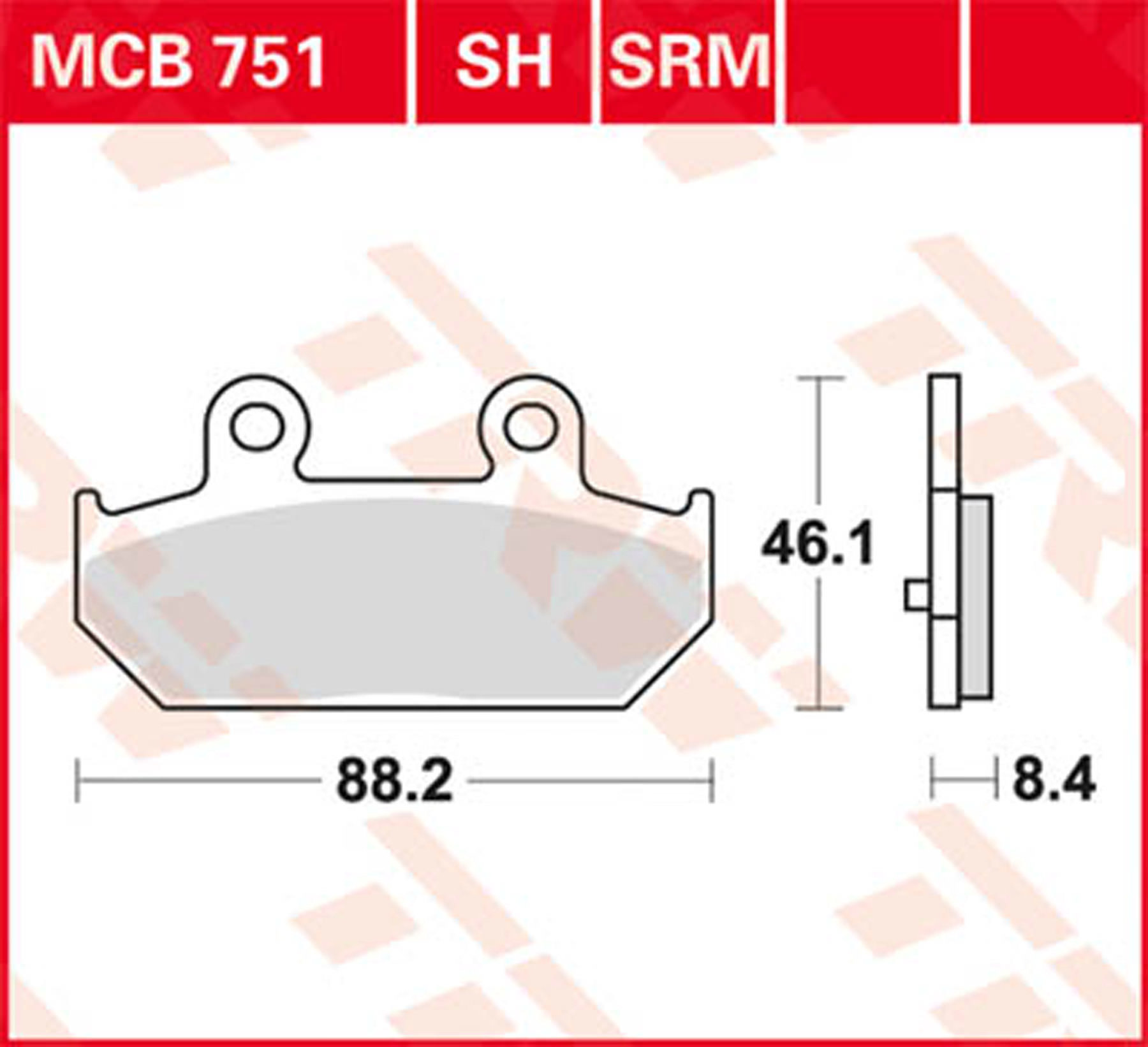 TRW Brake Lining MCB771SRM 