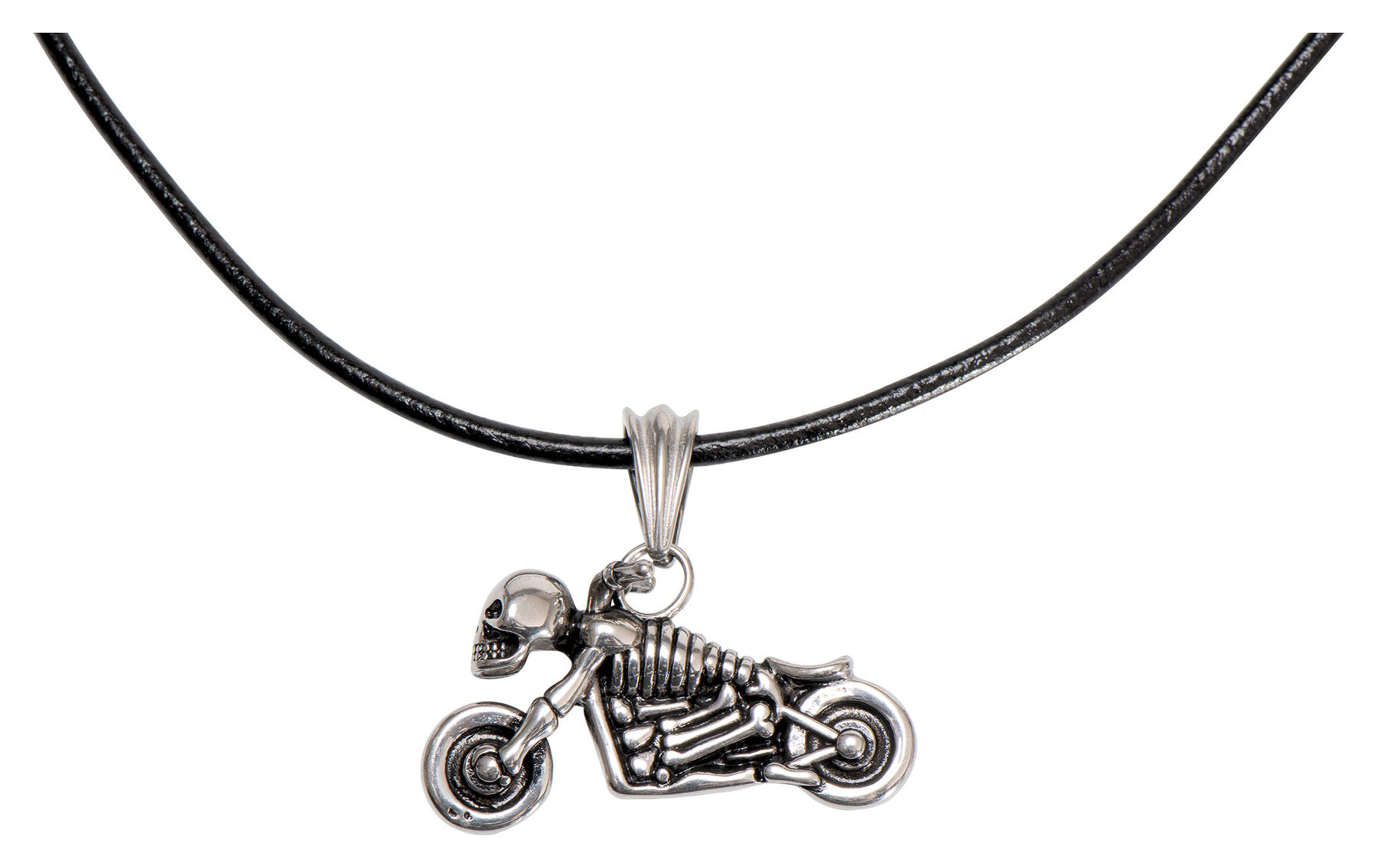 Buy Necklace Bike Skull Leather Band 45 52cm Louis Motorcycle Clothing And Technology