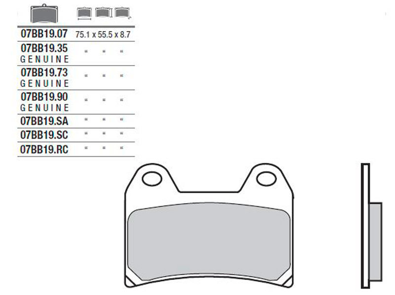 Buy BREMBO BRAKE-PADS FRONT SINTERMETALL,ABE,07BB19SA | Louis motorcycle  clothing and technology