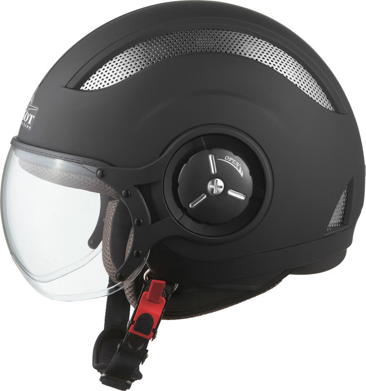 Helm Helmet Jet Motorrad Schirm Osone S740 Wind Weiß Schwarz Matt Größe XL 