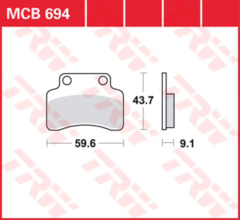 vorne Bremsbeläge TRW MCB590EC für PGO 50 Big Max R PM 94-06