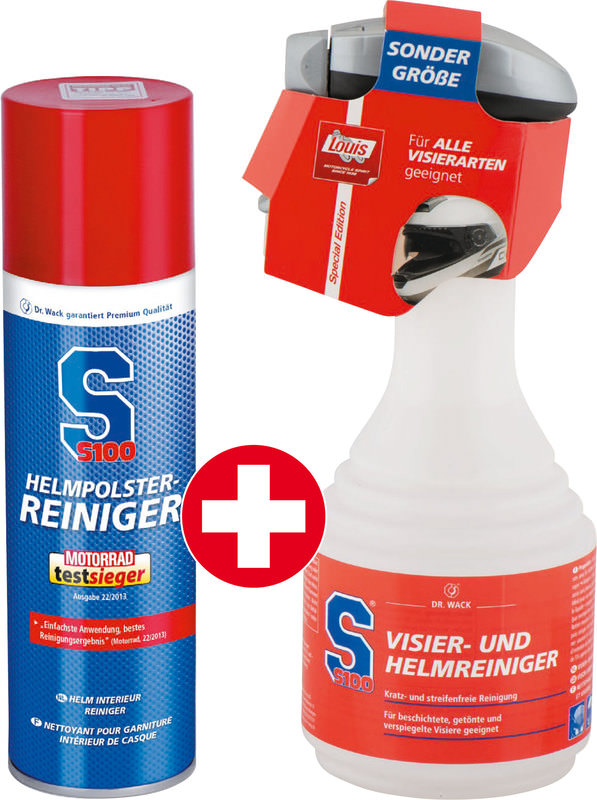 Buy S100 helmet lining cleaner 300 ml + S100 Visor and helmet cleaner