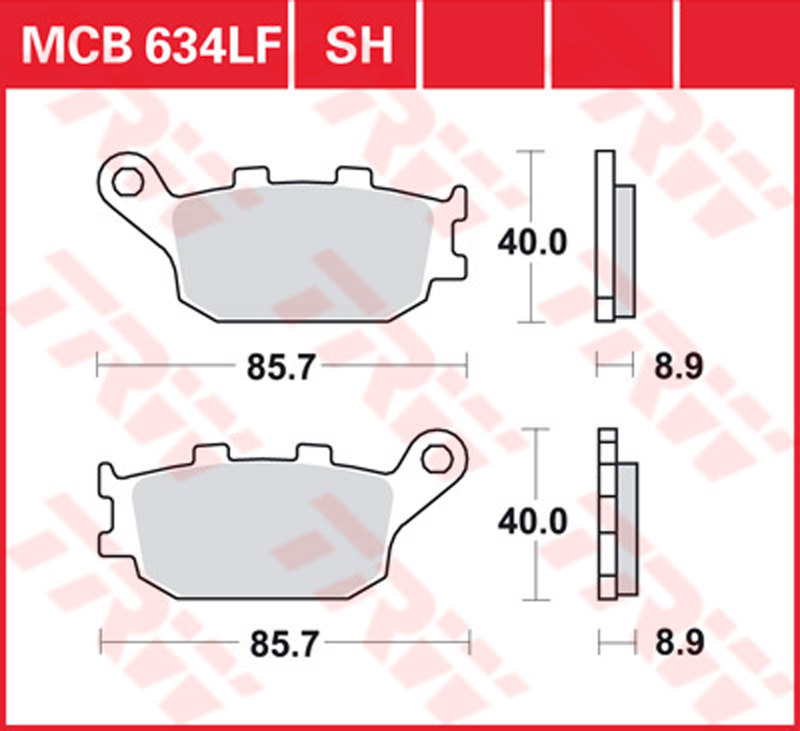 Buy Trw Brakepads Organ Mcb 634 Louis Motorcycle Clothing And Technology